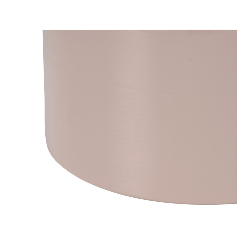 Drum End Table, Beige
