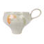 Tasses en grès peintes à la main avec motifs floraux dans un glacis réactif