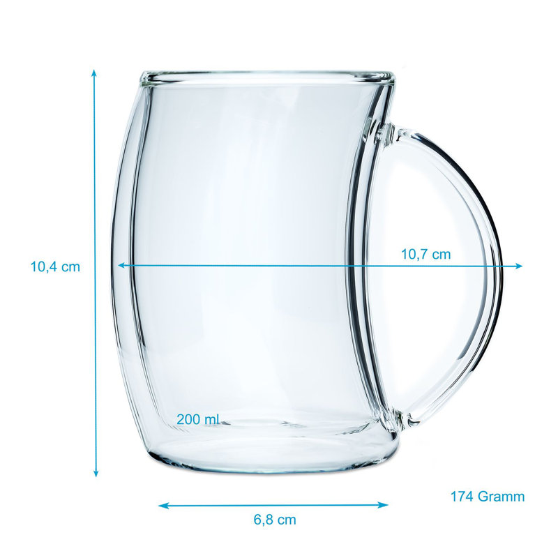 200ml Double Wall Glass, 4