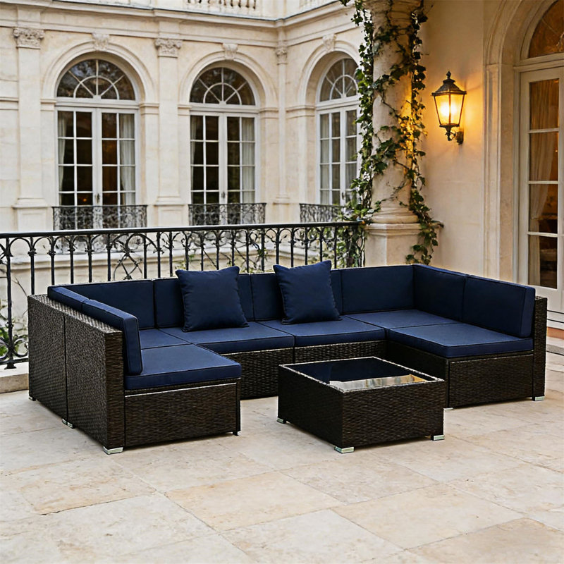 7-Piece Outdoor Conversation Sofa Set