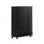 Armoire de rangement en coin noire avec tablette réglable