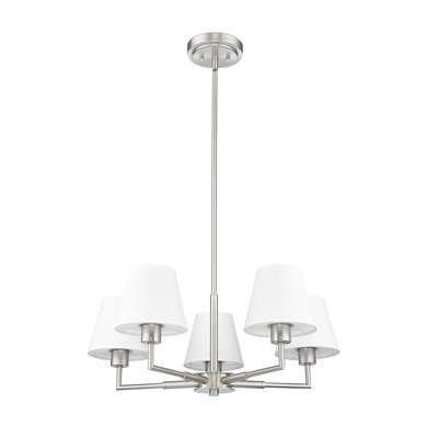 Lustre 5 lumières Ryckman en nickel brossé
