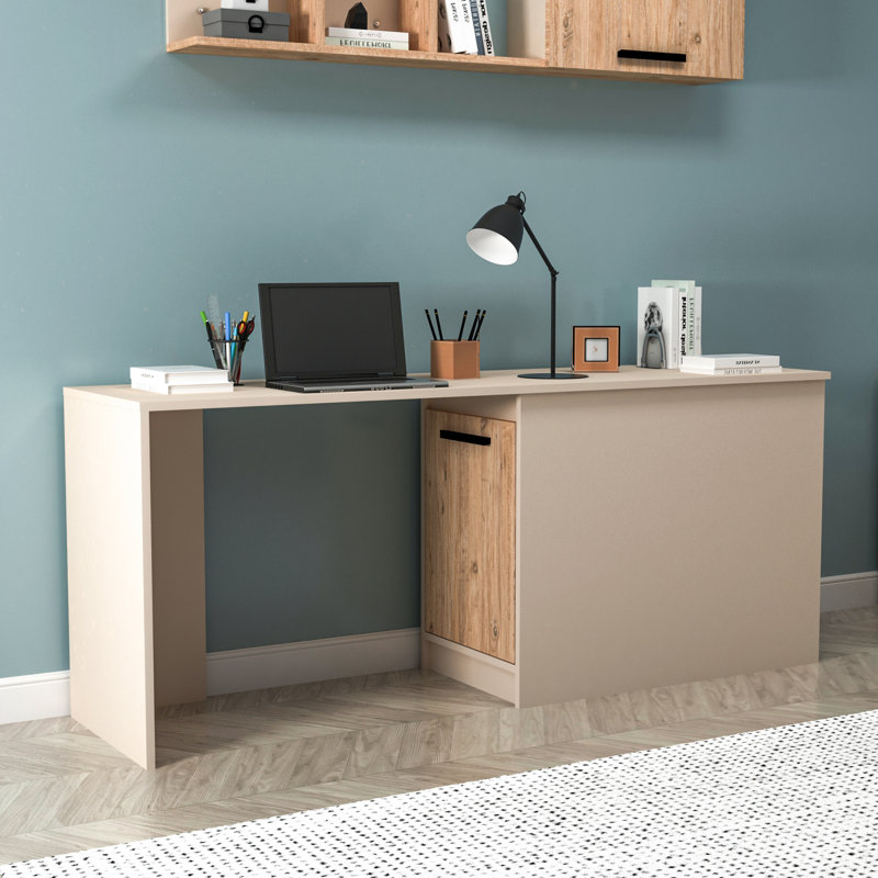 Izidora Computer Desk, Beige, Atlantic Pine