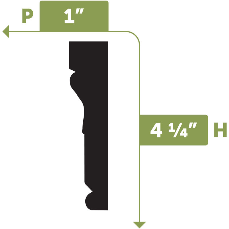 Moulure flexible de 1 po x L 144 po