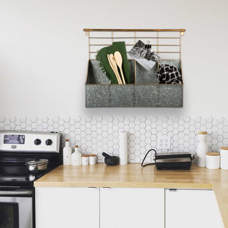 Rangement mural avec panier mural Ryalson