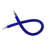 Corde en velours bleu 59 po
