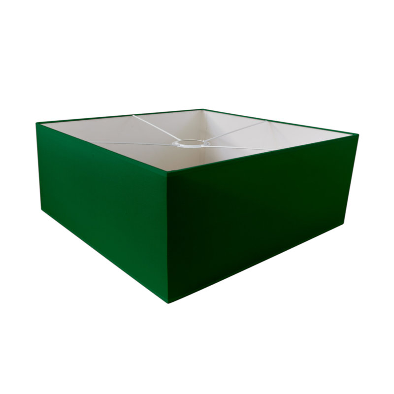 Messner 1 - Light Square/Rectangle Pendant, Dark Green, 25cm H x 40cm W x 40cm D, Grey