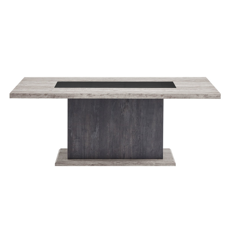 Dark Grey and Gray Washed Dining Table