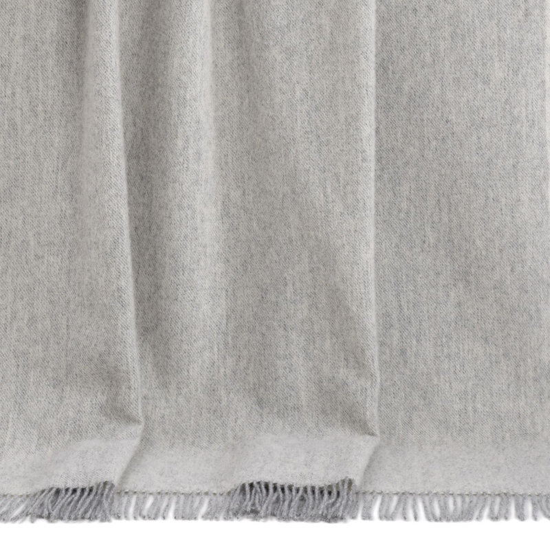 Grey Melange Wool Throw
