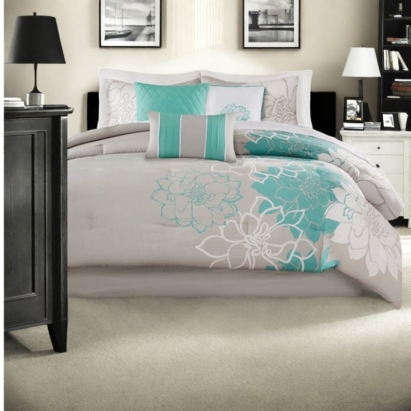 Ensembles de literie pour très grand lit en coton de qualité supérieure, confort floral moderne pour la maison