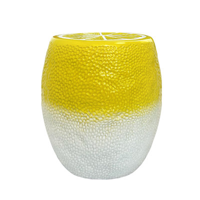 Dopamine colored simulated fruit ceramic stool by Trinx