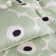 Unikko Orange/Green/White Organic Cotton Duvet Cover Set