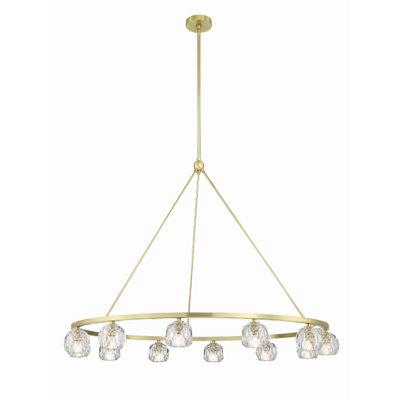 12 - Light Dimmable Wagon Wheel Chandelier