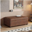 Lit simple avec repose-pieds pliant avec matelas et lit d'invité convertible brun-1065907318