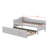 Twin Size Upholstered L-Shaped Upholstered Daybed With Trundle-1040816814