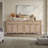 43.39'' W 2-Drawer And 3-Door Rattan Sideboard With Adjustable Shelves-1642756581