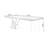 Black Rectangular Solid Wood + Acrylic Desk-109323301