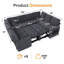 Canapé-lit modulaire en U 8 pièces avec fauteuil inclinable, lit escamotable, ports USB et rangement - Assemblage sans outil-1096693664