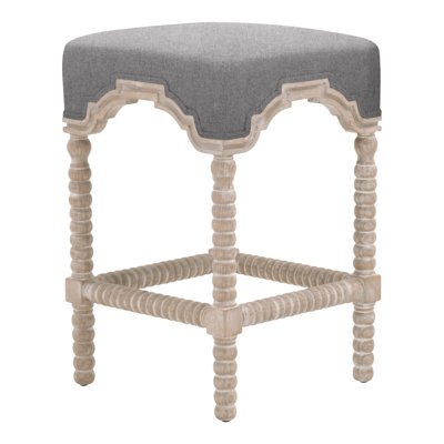 Moxley Upholstered Counter Stool with Solid Wood Frame