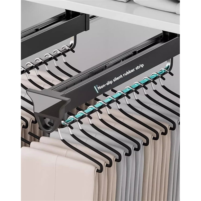 Porte-pantalons extensible avec glissière, H 3,34 po x l 2 po x P 18 po