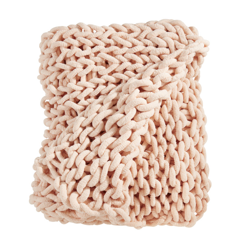 Jeté douillet texturé, Rose