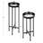Jellico Mirrored Glass Tray Top End Table Set-445555490
