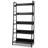 Industrial Ladder Shelf, Rustic 5 Tier Leaning Bookshelf, Wood Metal Ladder Bookcase, Plant Flower Stand Rack Book Storage Shelves For Living Room, Bedroom, Home Office-1899989854-1899989824