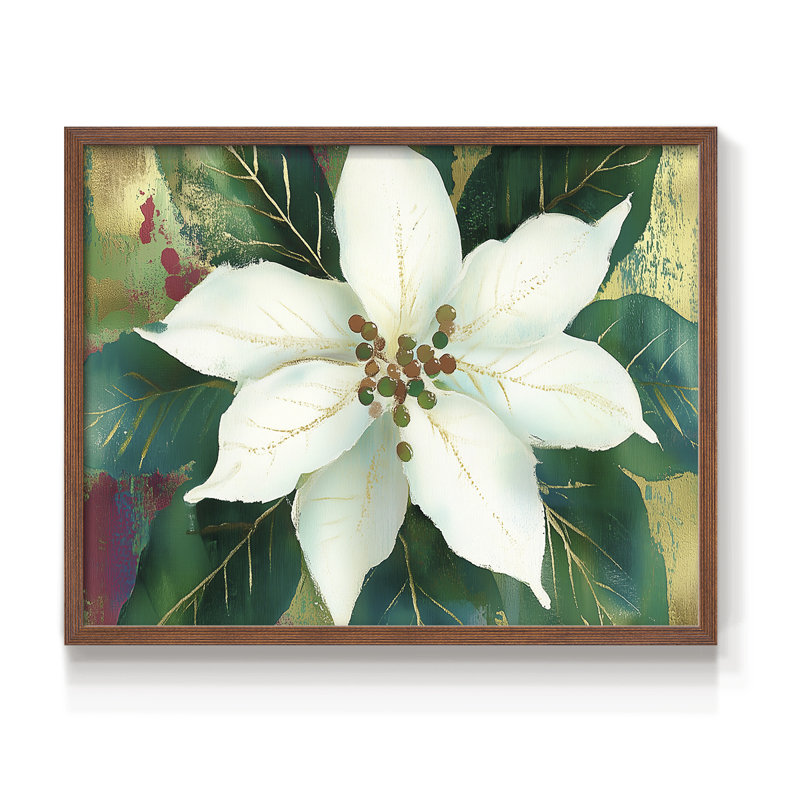 Art de Noël - DCLXII - Reproduction encadrée - Restickable, Noyer, H 11 po x l 14 po