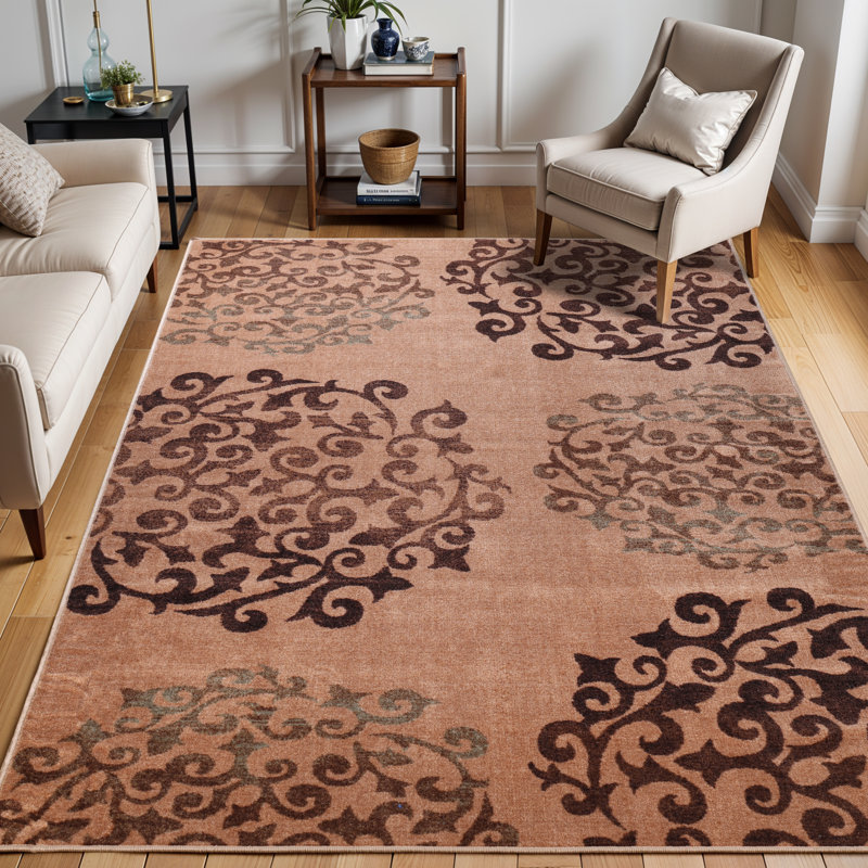 Tapis d'intérieur 100% nylon Ezra, Rectangle de 5 pi x 8 pi