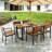 Ananda 6 - Person Acacia Patio Dining Set with Rectangular Table