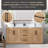 Anais 72" Double Bathroom Vanity with Grain White Engineered Stone Countertop without Mirror