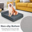 Lit orthopédique en mousse à mémoire de forme pour grands chiens Tucker Murphy Pet ™ avec appui-tête et housse lavable Gris