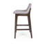Modern Upholstered Counter Stool With Walnut Base