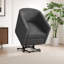 Fauteuil inclinable ergonomique avec revêtement en chenille et repose-pieds - conception confortable en tonneau avec poche de rangement latérale-1725406766