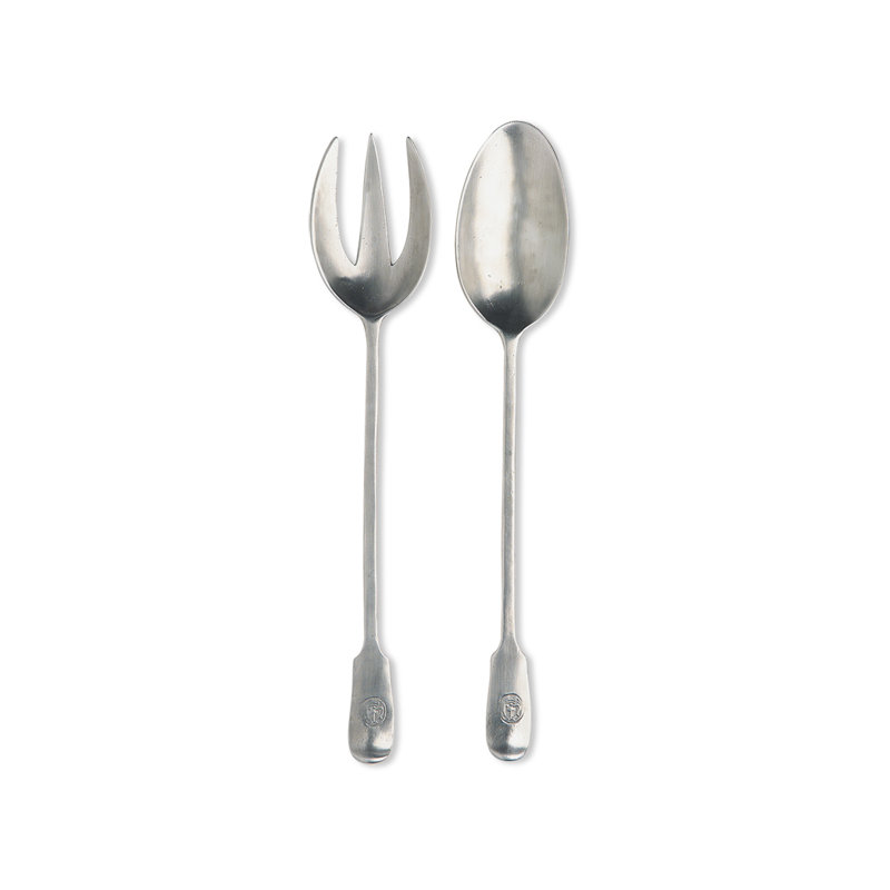 Antique 2 Piece Salad Servers Set