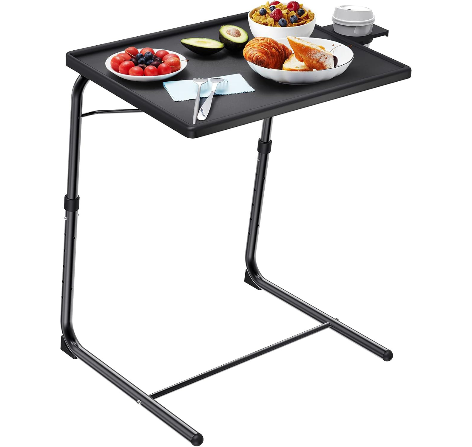 Hokku Designs Adjustable TV Tray Table TV Dinner Tray on Bed & Sofa