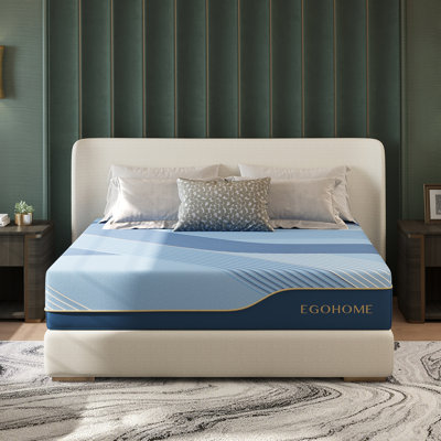 Matelas hybride moelleux en gel de cuivre de 35,5 cm (14 po) avec confort rafraîchissant, isolation des mouvements et soutien ferme des bords