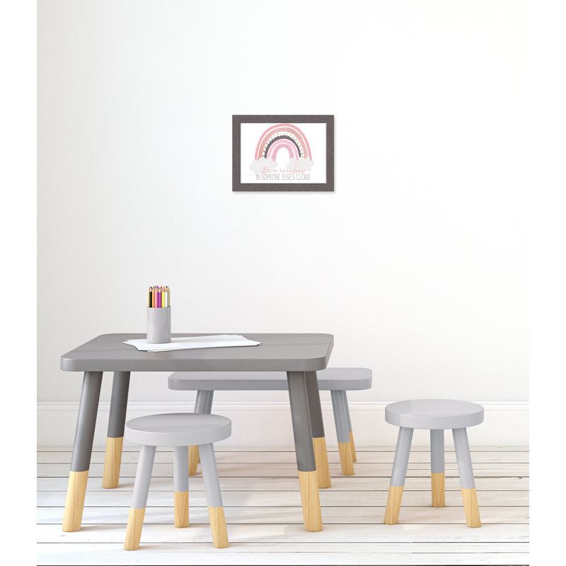 Être un arc-en-ciel, H 10 po x l 14 po x P 0,63 po, Encadré gris