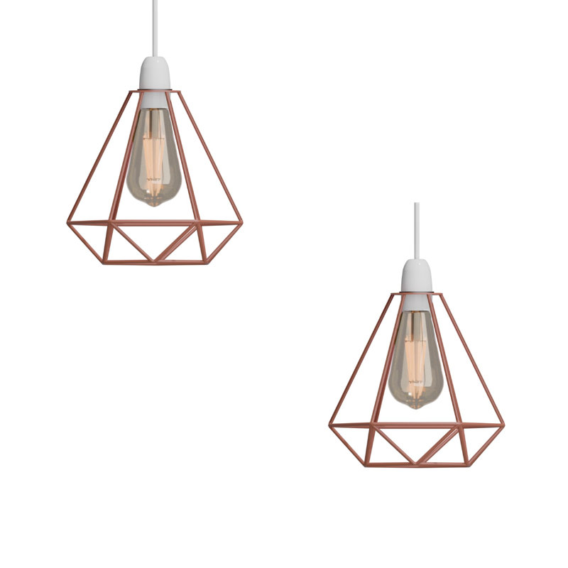 Brookton - Light LED Geometric Pendant, Rose Gold