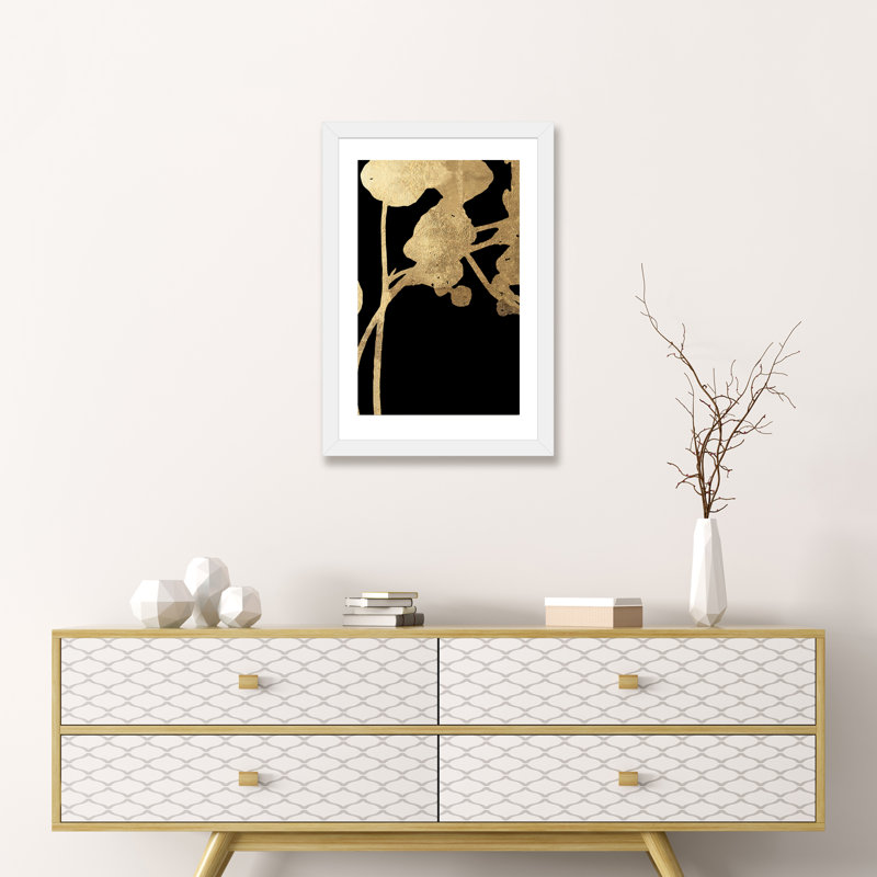« gilded i »-cadre photo, impression, H 24 po x l 16 po x P 1 po, Papier avec cadre blanc