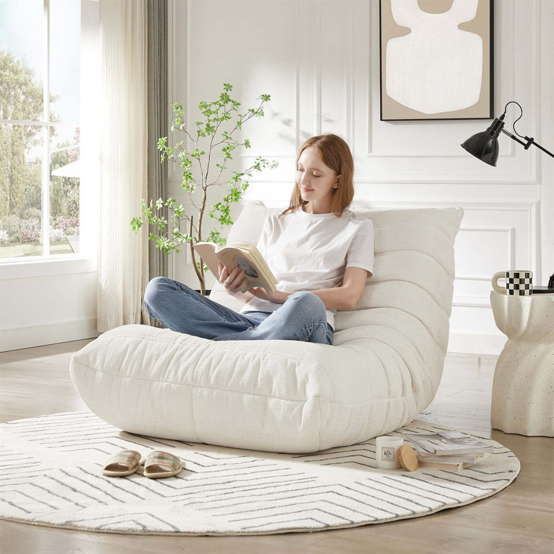 Chauffeuse ergonomique en chenille, canapé de plancher paresseux pour la vie moderne, canapé-sac d'appoint confortable pour la détente