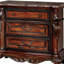 Chêne foncé antique 3 tiroirs avec prise USB Lark W Table de chevet 