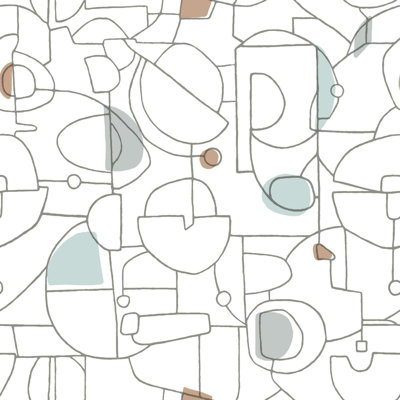 Callie Mid-Century Peel & Stick Geometric Wallpaper
