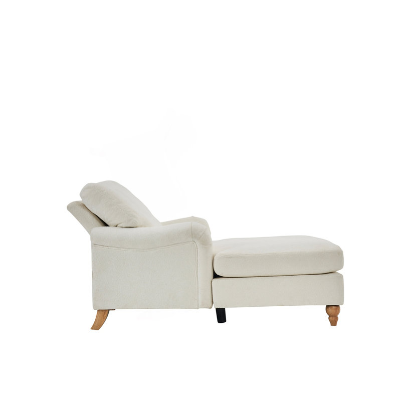 Méridienne moderne surdimensionnée Mid-Century, canapé-lit confort, canapé de salon, Blanc