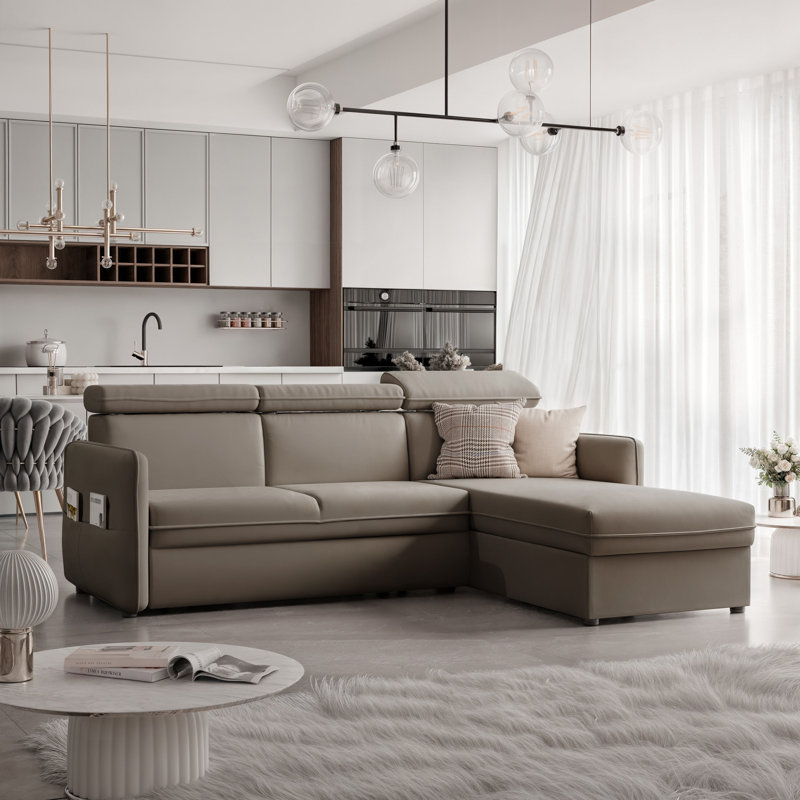 3 Seater Sofa Bed, Cream