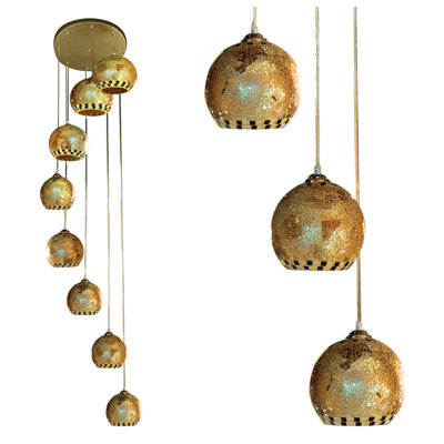 Grayson 8 - Light Gold Cluster Pendant