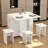 4-Piece Modern Folding Dining Set with Durable MDF and Space-Saving Design