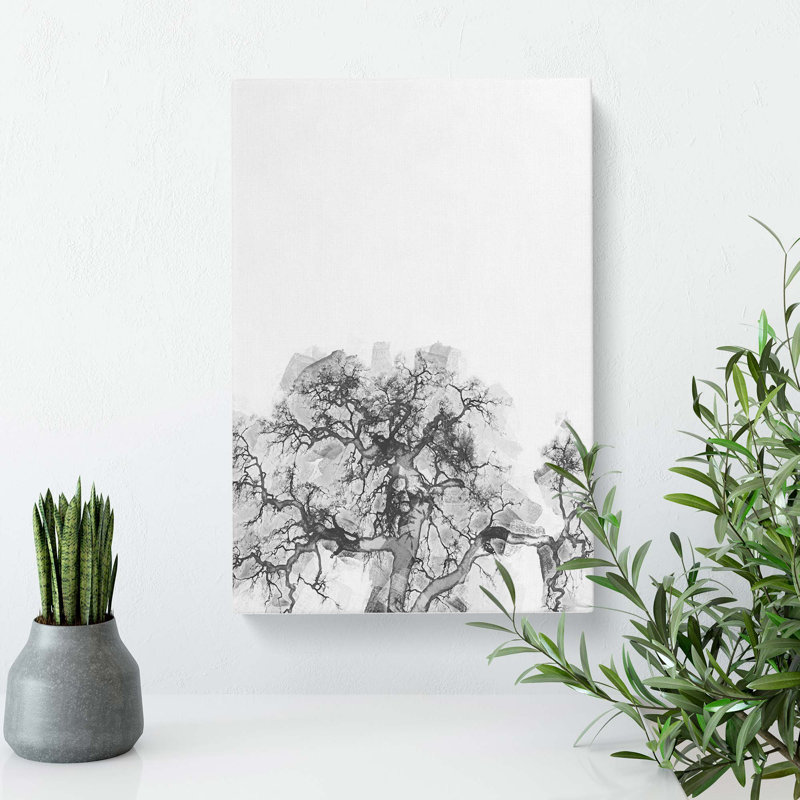 Old Oak Tree In Abstract - Wrapped Canvas, 76cm H x 50cm W x 3cm D