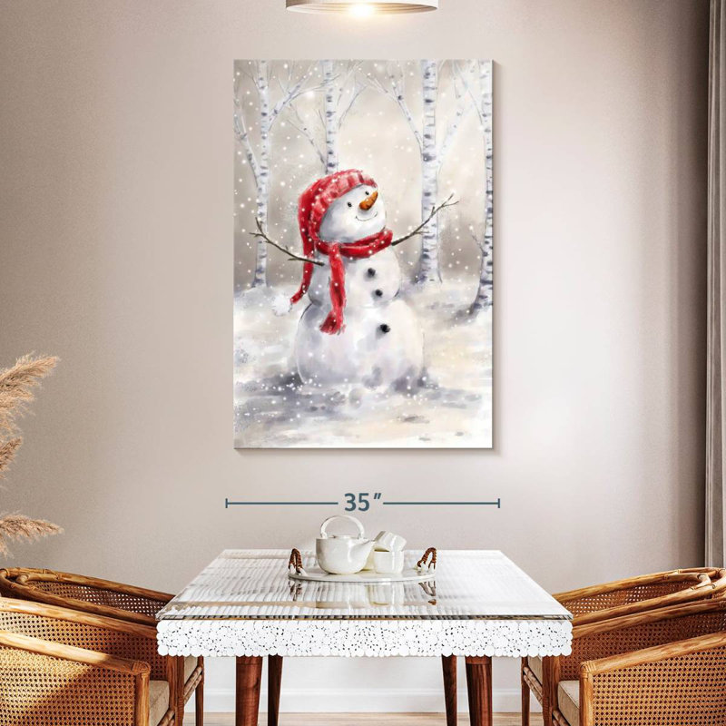 Bonhomme de neige en bois, H 51 po x l 34 po