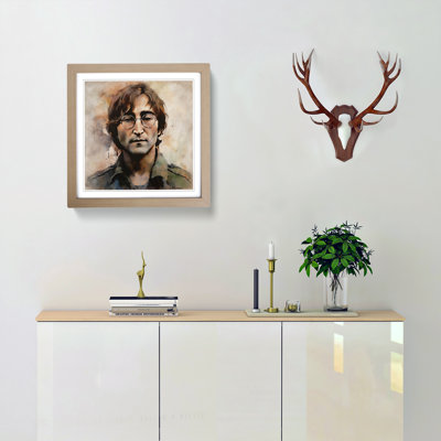 John Lennon Conceptual - Single Picture Frame Print on Wood